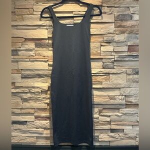 Babaton Black Contour Squareneck Midi Dress Sz XS Aritzia
